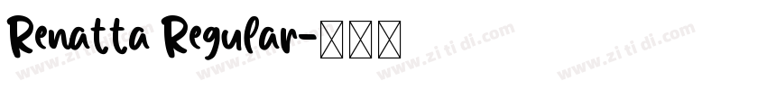 Renatta Regular字体转换